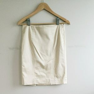 Bebe Italian Sateen Double Split Midi Skirt